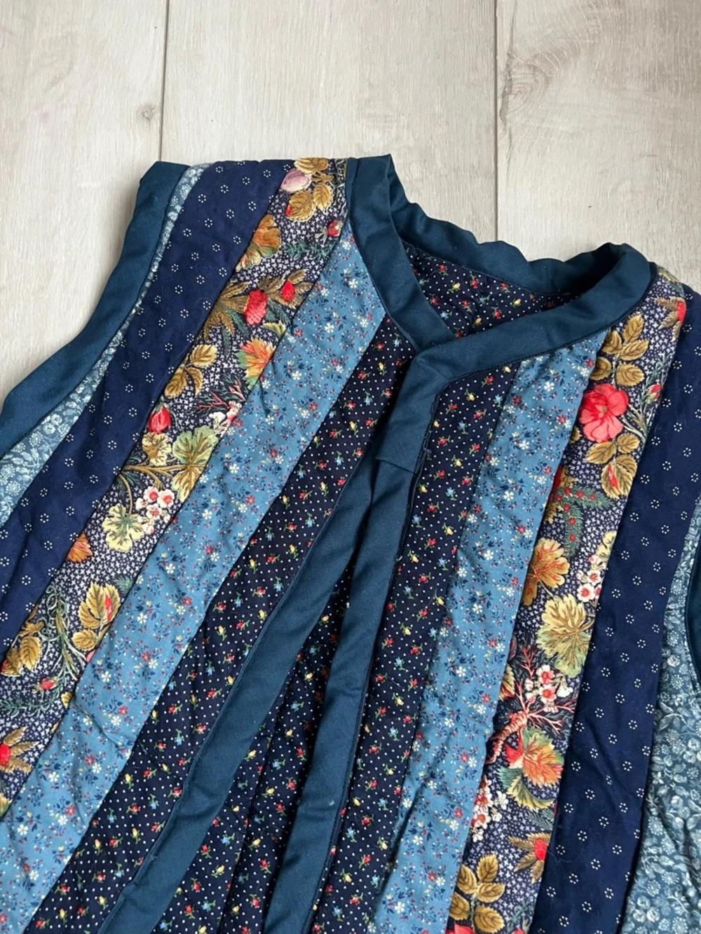 Vintage style Handmade Quilted Vest - Picture 2 of 4